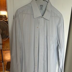 Brooks Brothers Light Blue Checkered Dress Shirt
